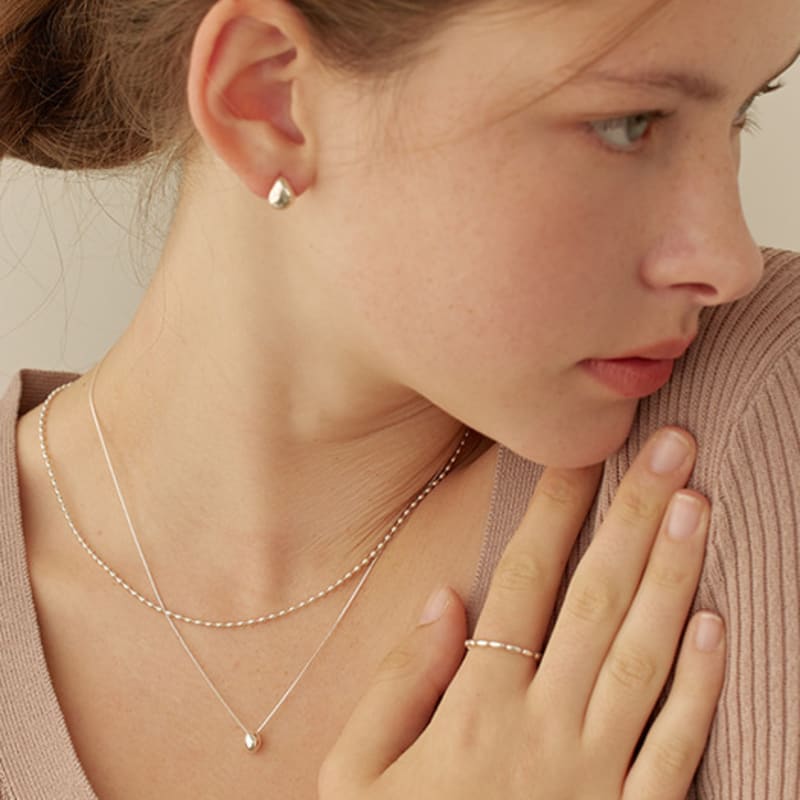 Life Oval ball chain ring