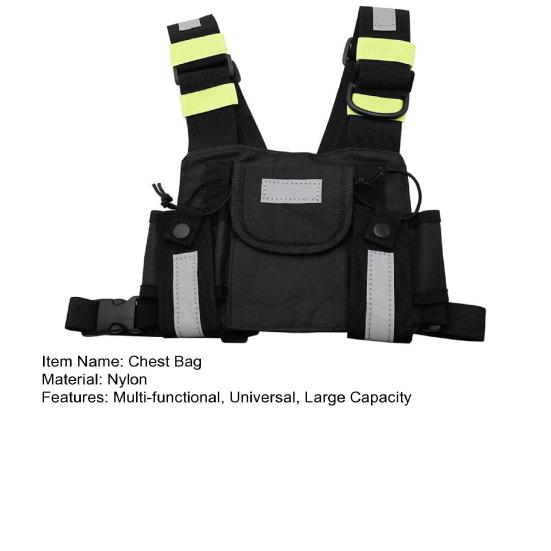 Универсальная нагрудная сумка для двухсторонней радиостанции, держатель для рации hands-free, регулируемая водостойкая сумка-жилет на грудь