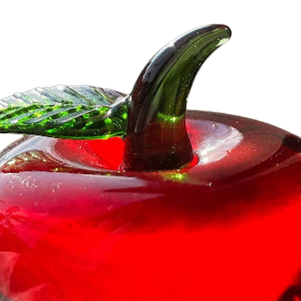 Fruit Statue Sculpture Glass Crafts Gifts Ornament Coffee Table Embellishment Desktop Decoration for Car Dashboard Bedroom