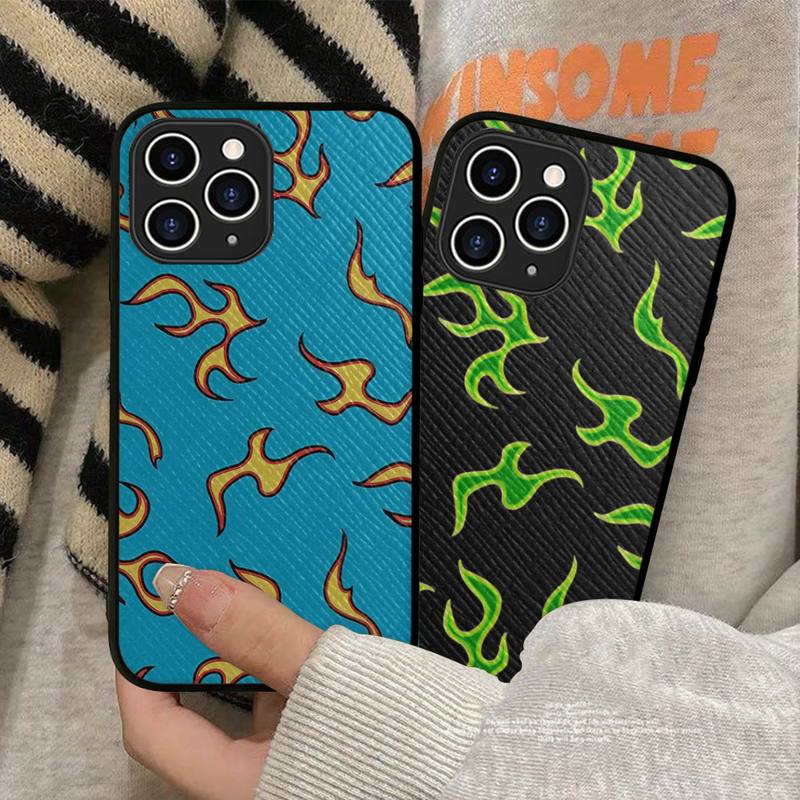 Художественный чехол для телефона «Пламя», жесткий кожаный чехол для iPhone 11 12 13 Mini Pro Max 8 7 Plus SE 2020 X XR XS Coque
