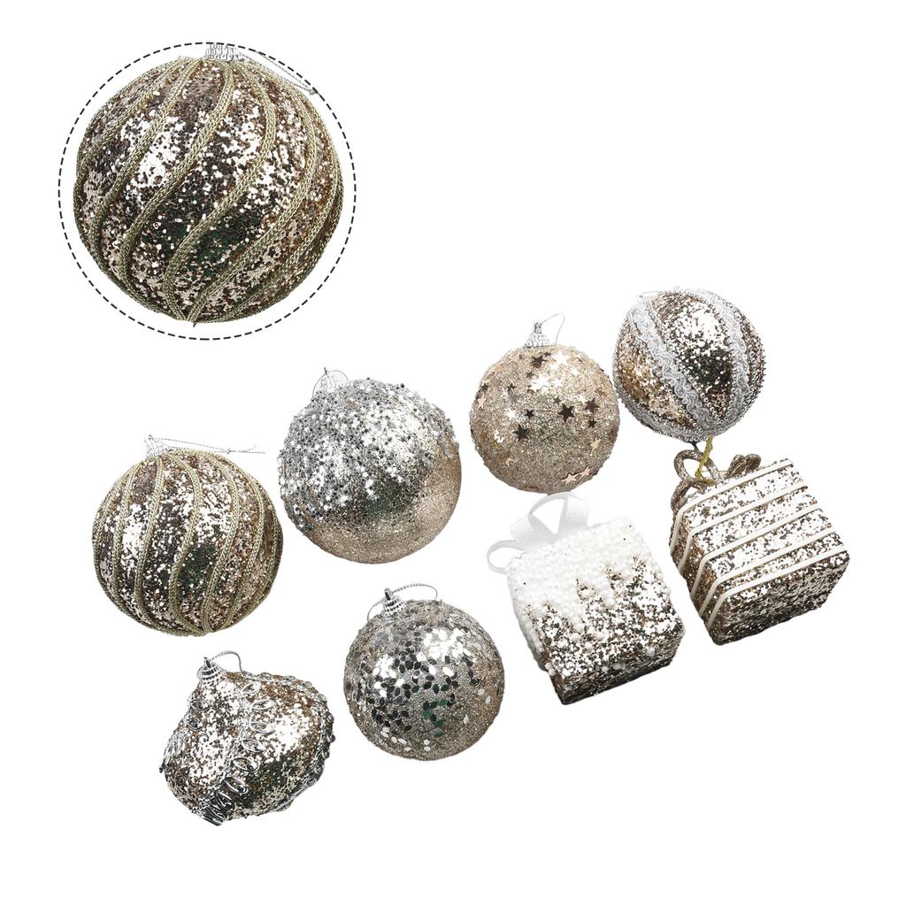 Rose Gold Christmas Balls Wedding Ceremony White Blue