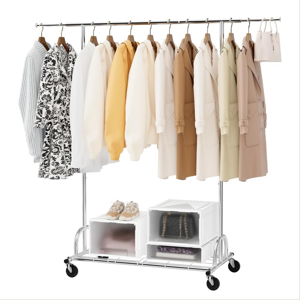 SPECILITE Hanger Pipe Hanger Large Clothes Drying Load Capacity Width Clothes Clothing Space Easy Roll Vertical and Horizontal Expandable Clothing