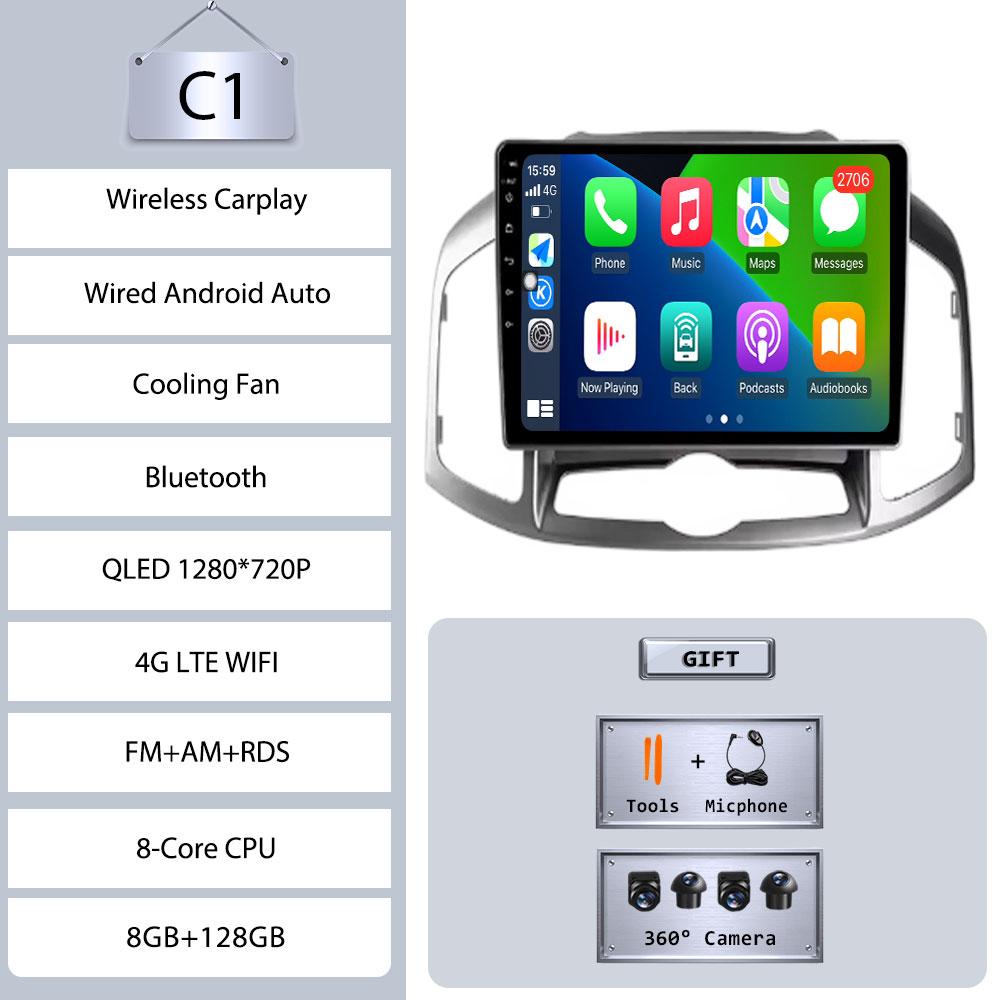 Автомагнитола 10 дюймов для Chevrolet Captiva 1 2012 - 2017 Android 16 Carplay GPS Навигация Bluetooth FM 4G Мультимедийный плеер