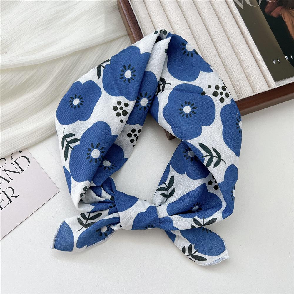 Маленький квадратный шарф из хлопка и льна, шелковый шарф, женский, весна и осень, новый стиль, художественный и универсальный, модный, темпераментный шарф-повязка на голову