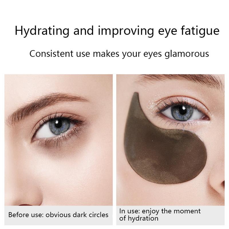 Черная жемчужина Золотые маски для глаз 60 шт. Гидрогелевые патчи для глаз Восстанавливающая средство для удаления морщин Темный круг Антивозрастная увлажняющая маска для глаз