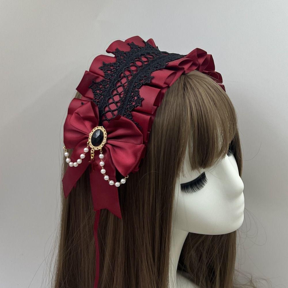 Multicolor Bowknot Ribbon Headwear Hair Accessories Sweet Hairband Lolita Lace Headband  Female