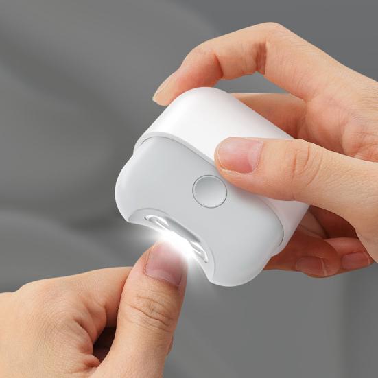 Electric Nail Trimmer Polisher Portable Automatic Nail Clipper with LED Light Kids Adults Seniors