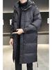 Men's High-End Hooded Mid-Length Down Jacket - Warm, Trendy, Over-The-Knee Thick Coat