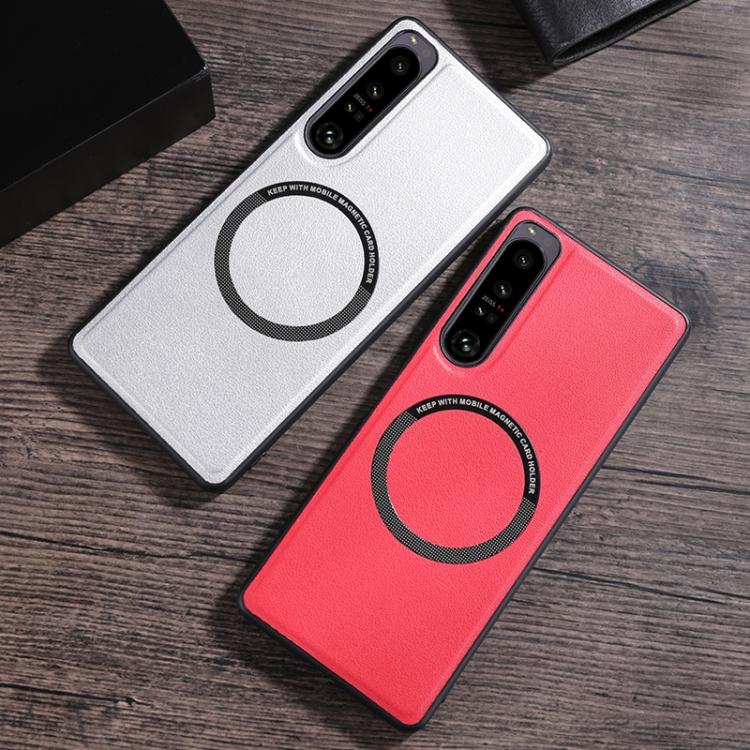 Для Sony Xperia 1 IV тканевый текстурный PU MagSafe магнитный чехол для телефона