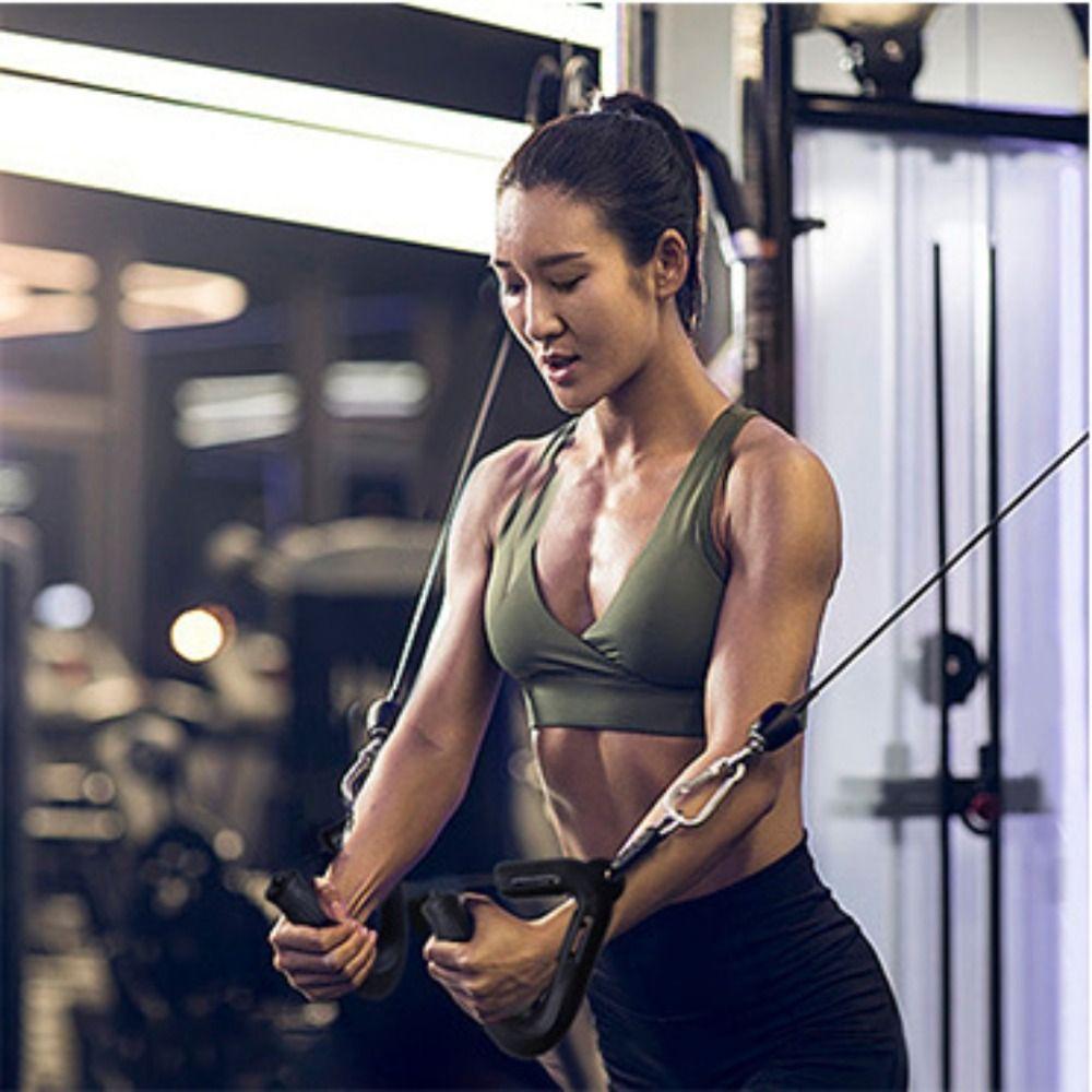 1 пара с отверстием для каната, вертикальная ручка, треугольная ручка для тяжелой атлетики, тяга назад