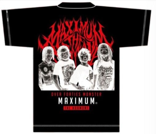Maximum the Hormone Футболка "Освежающая серия Kidokid" Монстр сорока лет [Bitch Black] L