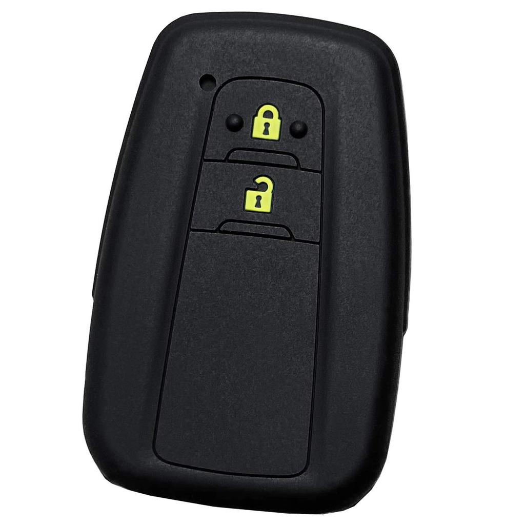 Силиконовый чехол для смарт-ключа IKT для автомобилей Toyota, 2 кнопки, черно-желтый, Prius 50