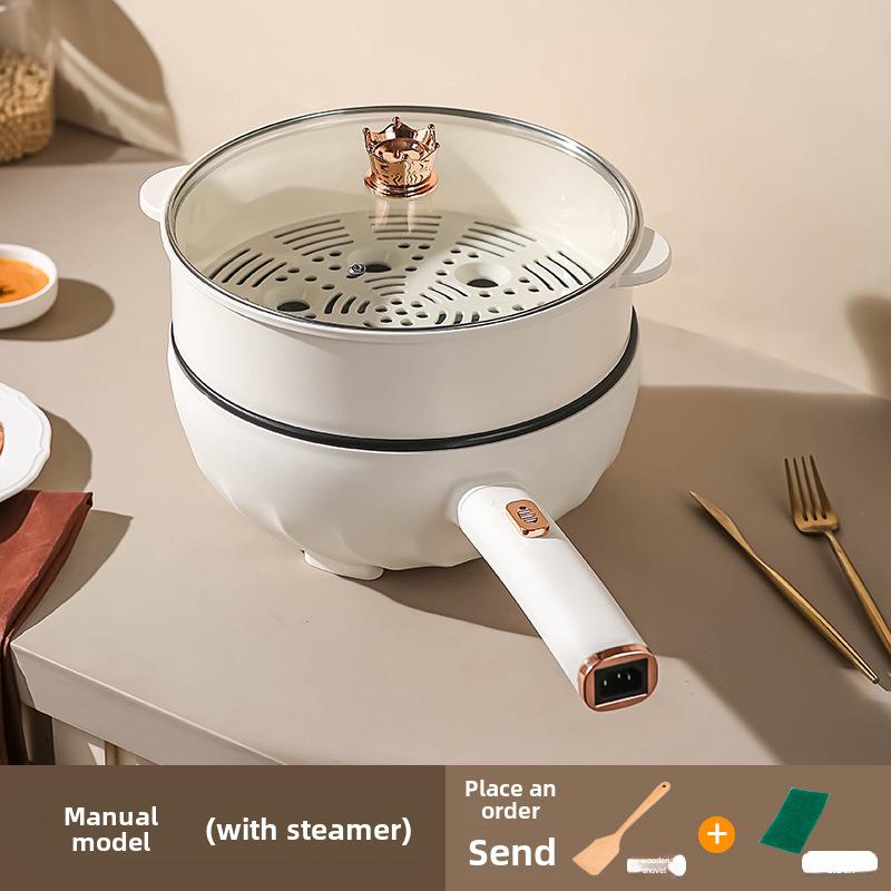 Умная многофункциональная электрическая сковорода с антипригарным покрытием: Интегрированная, подключаемая, бытовая кастрюля для приготовления пищи