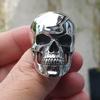 Hip-Hop Men's Biker Rings Ghost Head Skull Rings for Men Gothic Punk Metal Rock Biker Jewelry Accessories