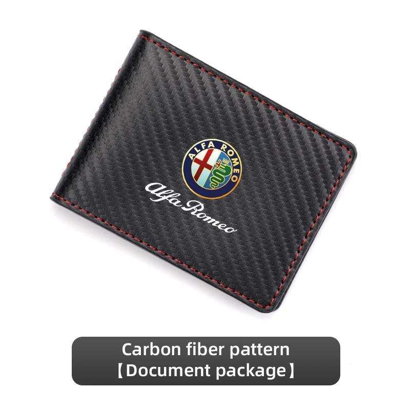 WAJDS1 Car Stickers For Alfa Romeo Car Driver's License Cover ID Credit Case Holder Driving Document Travel Pass Purse For Alfa Romeo 4
