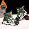 31-40 Children's Winter Large Fashion Outdoor Velcro High Top Plush Warm Cotton Boots Snow Boots