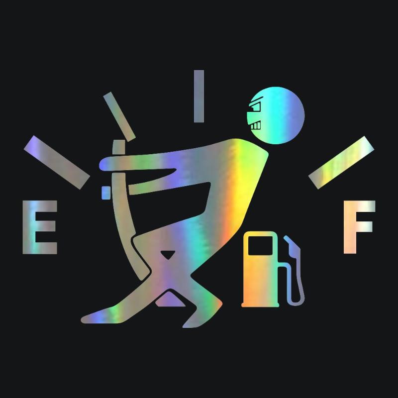 Funny Auto Fuel Tank Sticker Motorcycle Car Stickers High Gas Consumption Decal Fuel Gage Empty Stickers Car Styling Vinyl Decal