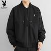PLAYBOY Men's Casual Windbreaker Jacket with Baseball Collar