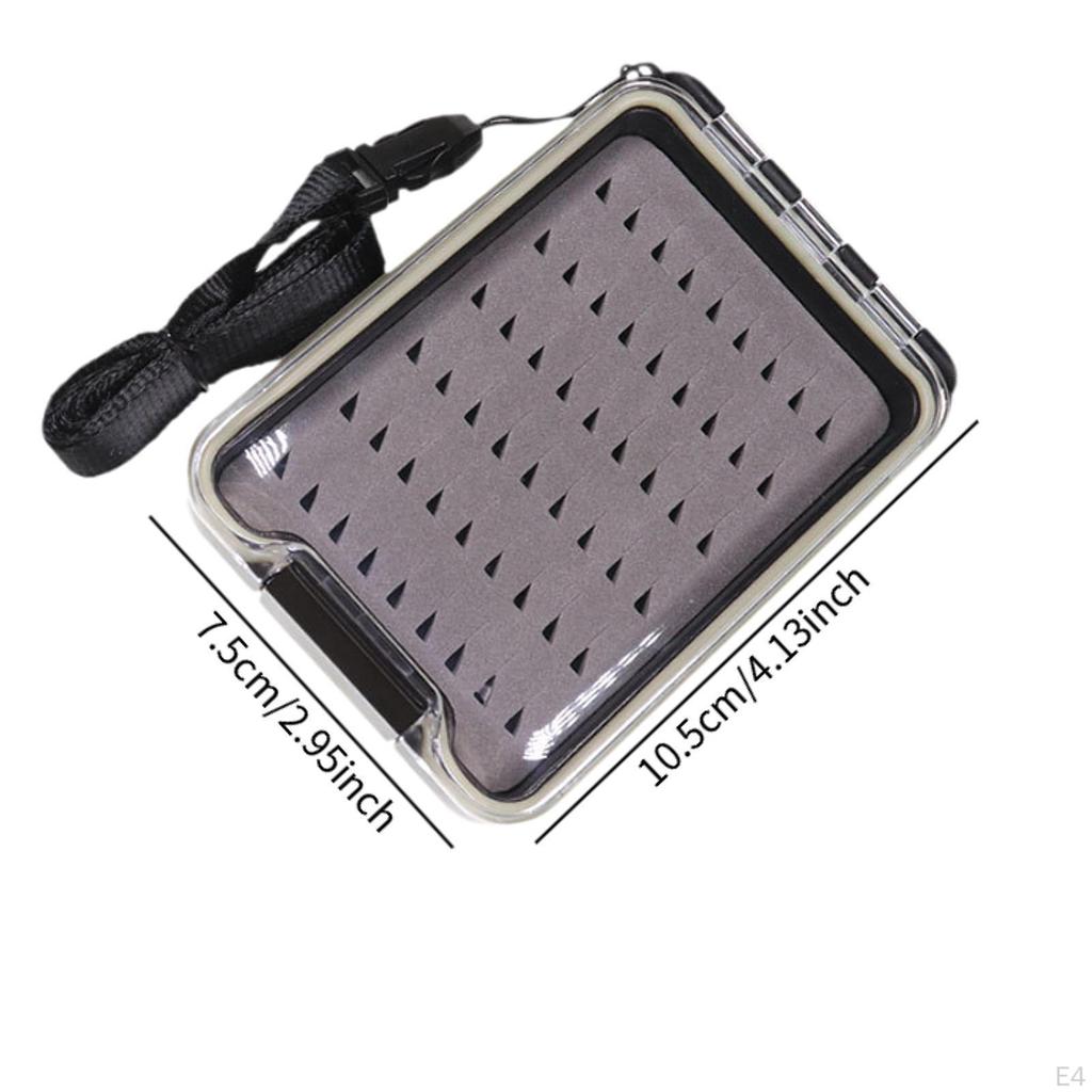 Fly Box Fishing Easy Grip Freshwater Saltwater Transparent Boxes Organizer Lightweight
