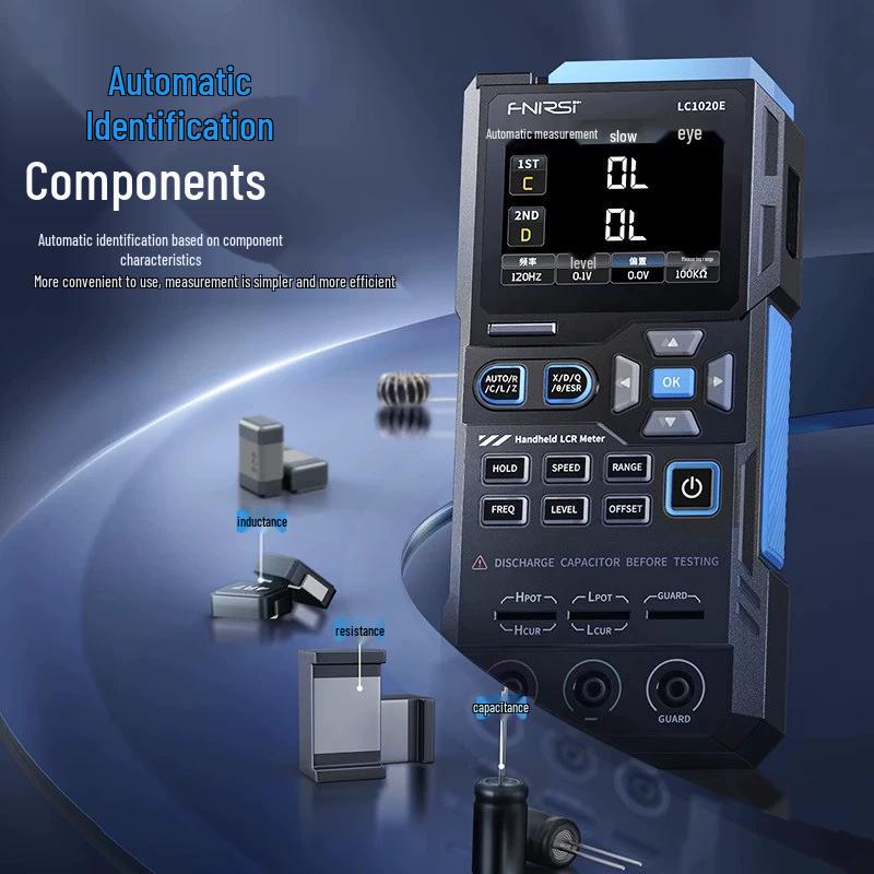 FNIRSI LC1020E Ручной цифровой LCR Смарт-мультиметр для тестирования сопротивления, индуктивности и емкости