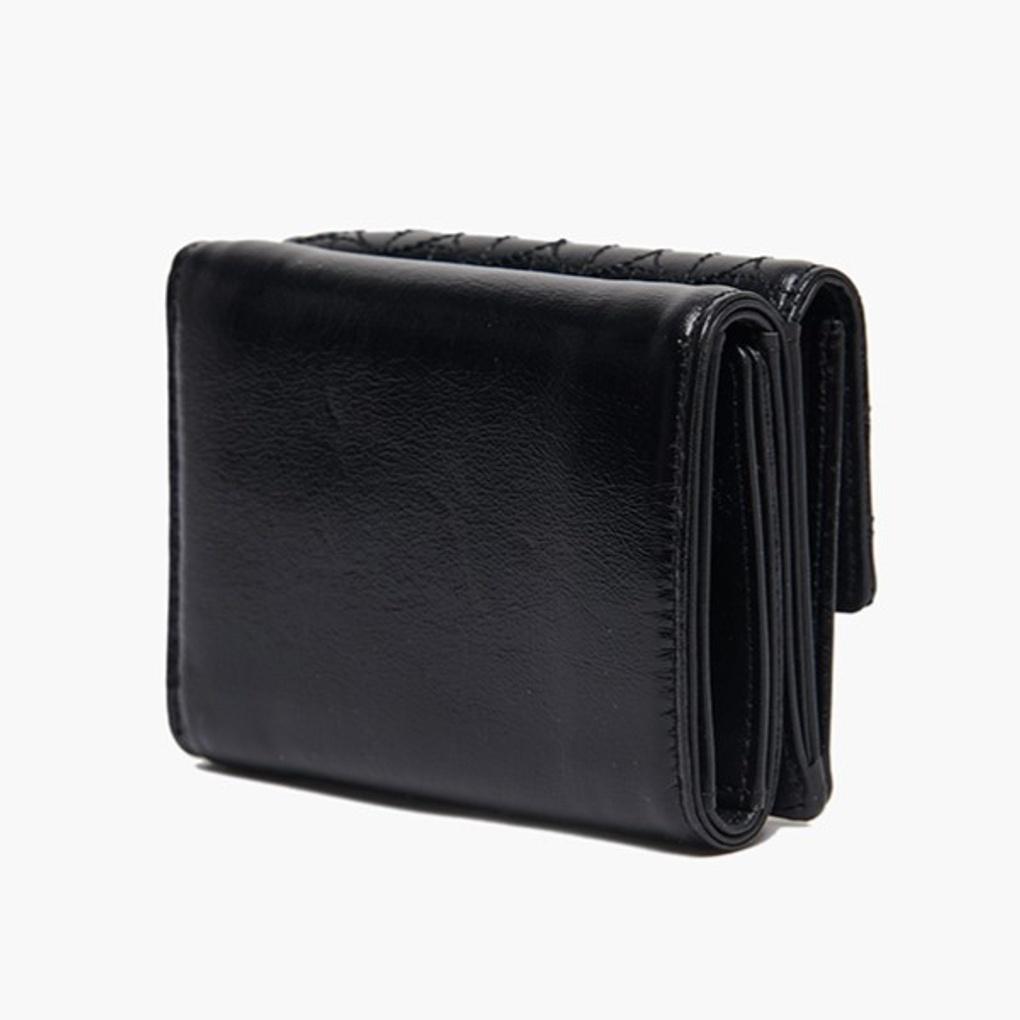 ELÉGANCE Women's 3-Fold Cowhide Leather Half Wallet BSSW01CA