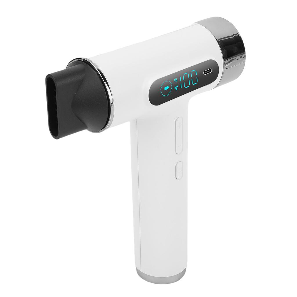 Cordless Hair Dryer 300W High Speed Cold Hot Wind USB Rechargeable Hair Blow Dryer for Student Dormitory Travel