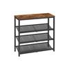 Shoe Rack, 4-tier Shoe Rack with Shelves and