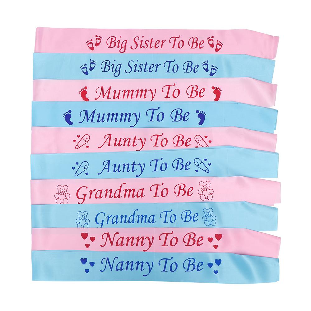 Birthday Decor Newborn Party Decoration Baby Shower Mom Favor Gift Sash Boy Girl Footprint