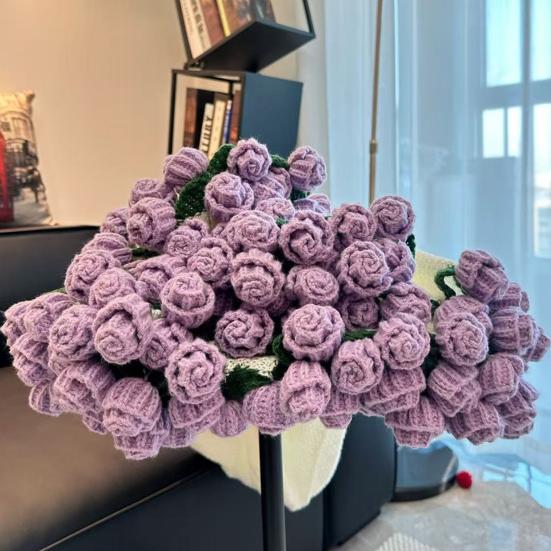 Одеяло «Букет роз» Ручной работы Вязаное крючком Одеяло с розами Цветочный дизайн Плед для дивана