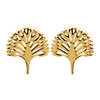 [L6289] - Gold Plated 'Peacocks' Earrings - 10x9 Mm