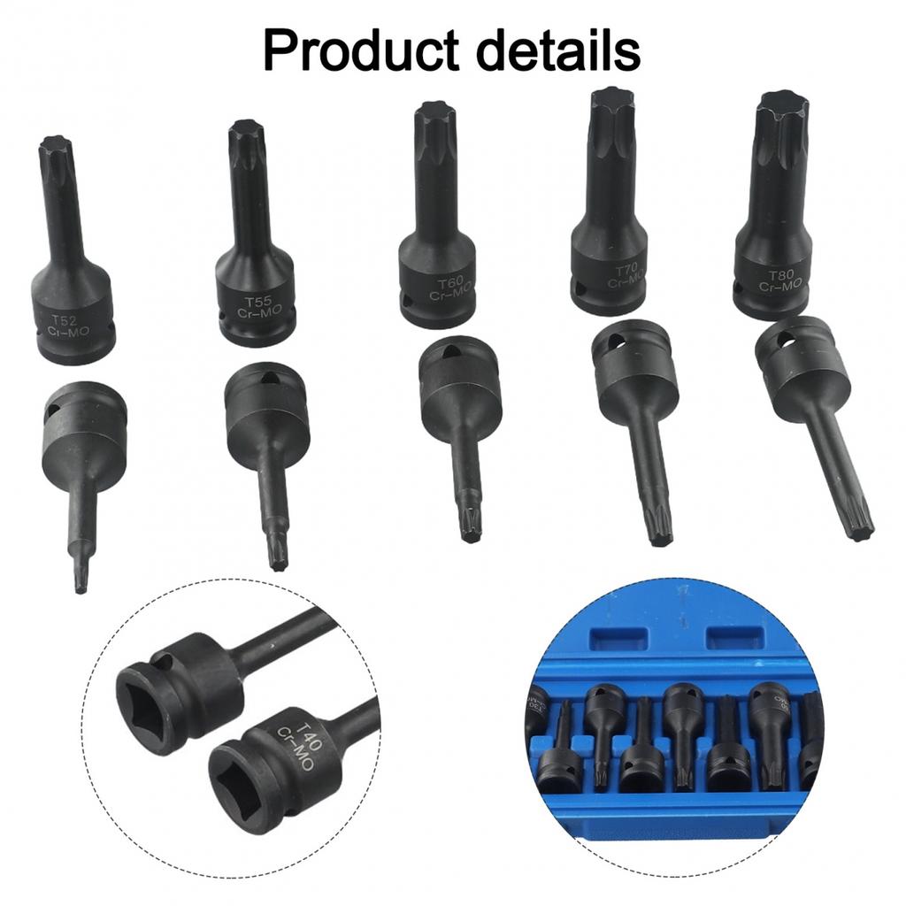 Адаптер для торцевой головки 1/2 дюйма, черный, привод шестигранник