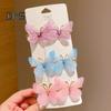 6Pcs Butterflies Decor Hair Clip Rhinestone Embellished Girl Princess Hair Pin Animal Shape Hair Pin Hair Accessories