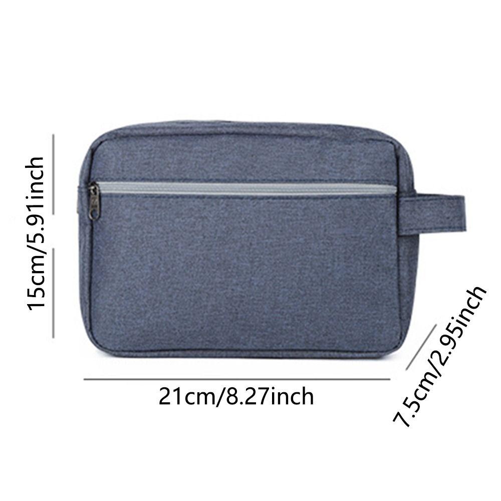 Handle Travel Toiletry Bag Water-resistant Makeup Pouch Simple Cosmetic Storage Bags  Long Travel