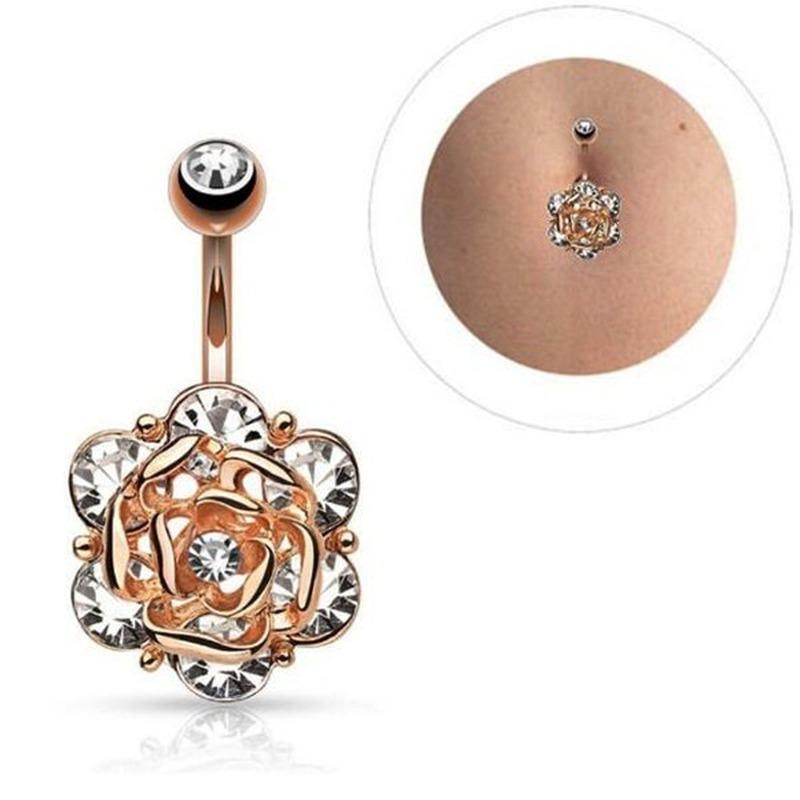 Пирсинг на пупок из нержавеющей стали