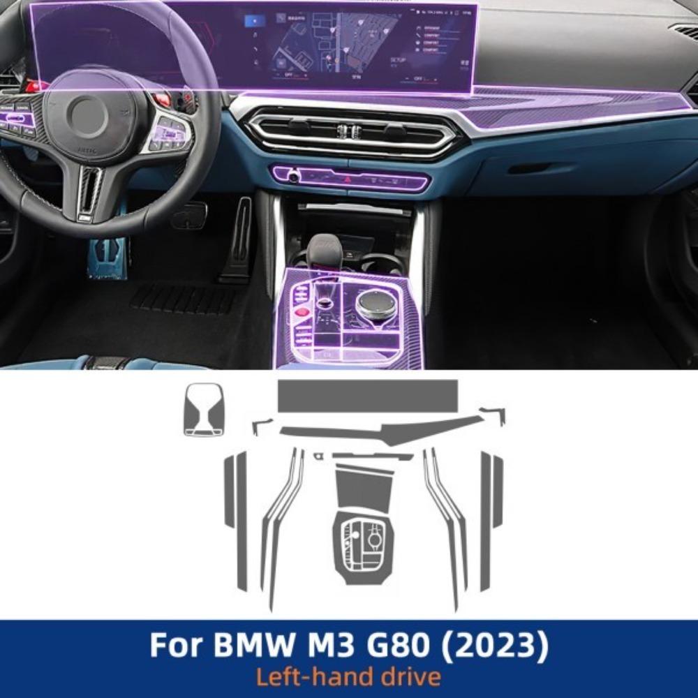 For BMW M3 G80 2023 2024 Invisible Interior TPU Film Full Set Protective Layer Scratch Resistant Car Modification Accessories