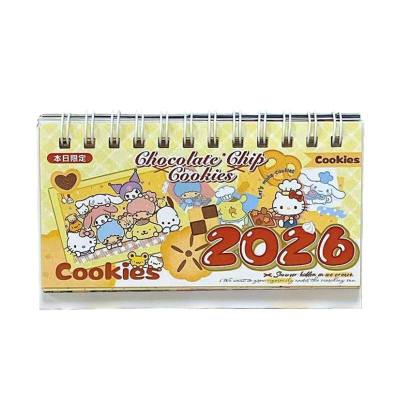 Hello Kitty 2026 Calendar Sanrio Long Desk Calendar Ornament Cartoon Kawaii Planner Agenda Daily Monthly Stationery Supplies