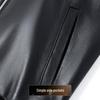 Futing Men's Lambskin Baseball Collar Leather Jacket