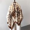 Autumn Winter Scarf Women Pashmina Shawls and Wraps Cashmere Blanket Warm Thick Stoles for Lady Outdoor Bufanda  New Print