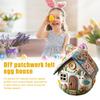Yousheng Felt Egg House Kit DIY Patchwork Felt Egg House Craft Kit Handmade Embroidered Easter Eggs Crafting Set for Easter Basket Festive Decor
