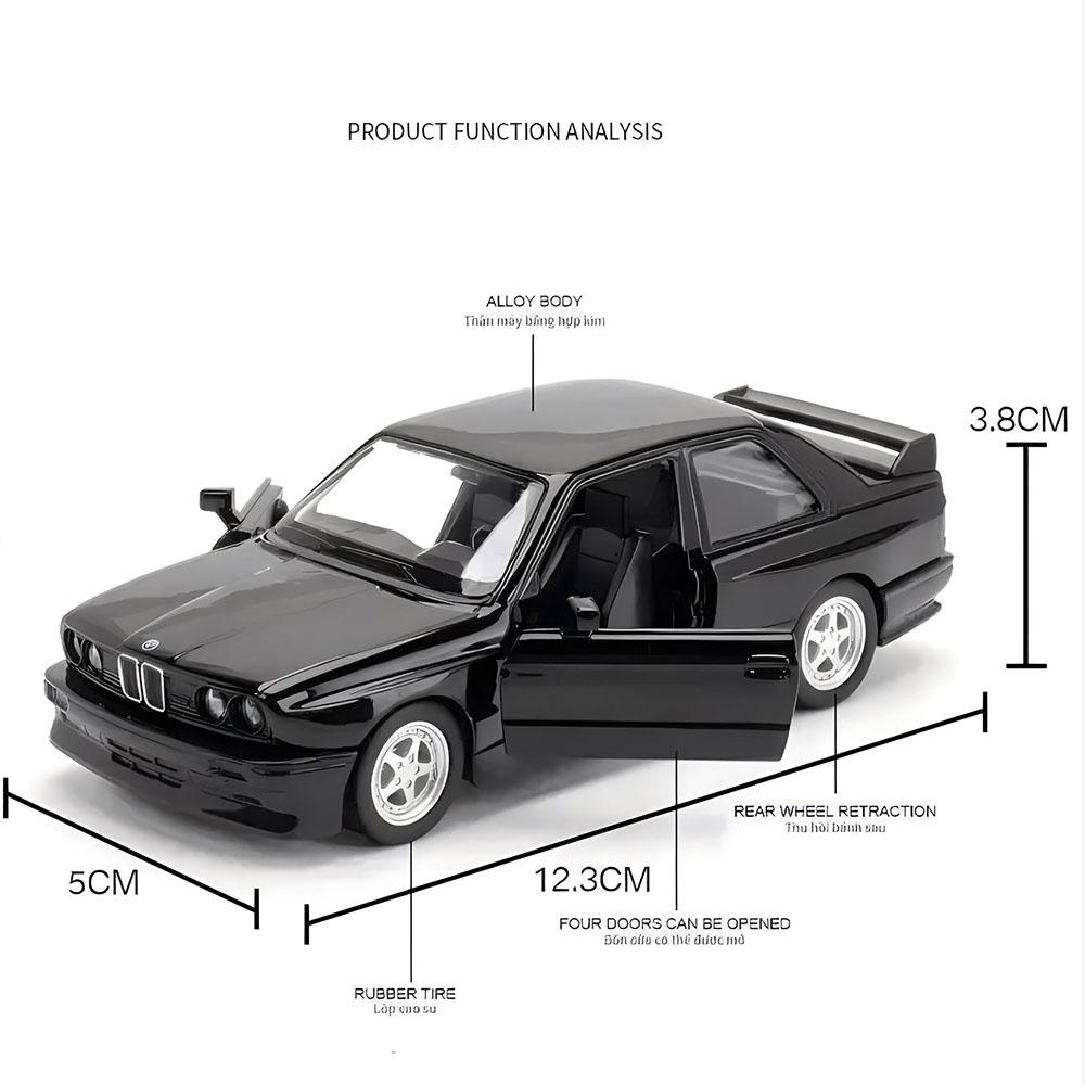 1/36 масштаб BMW M3 1987 литые игрушки модель автомобиля металлические литые игрушечные транспортные средства подлинные изысканный интерьер откидывающийся назад 2 двери открываются детский подарок