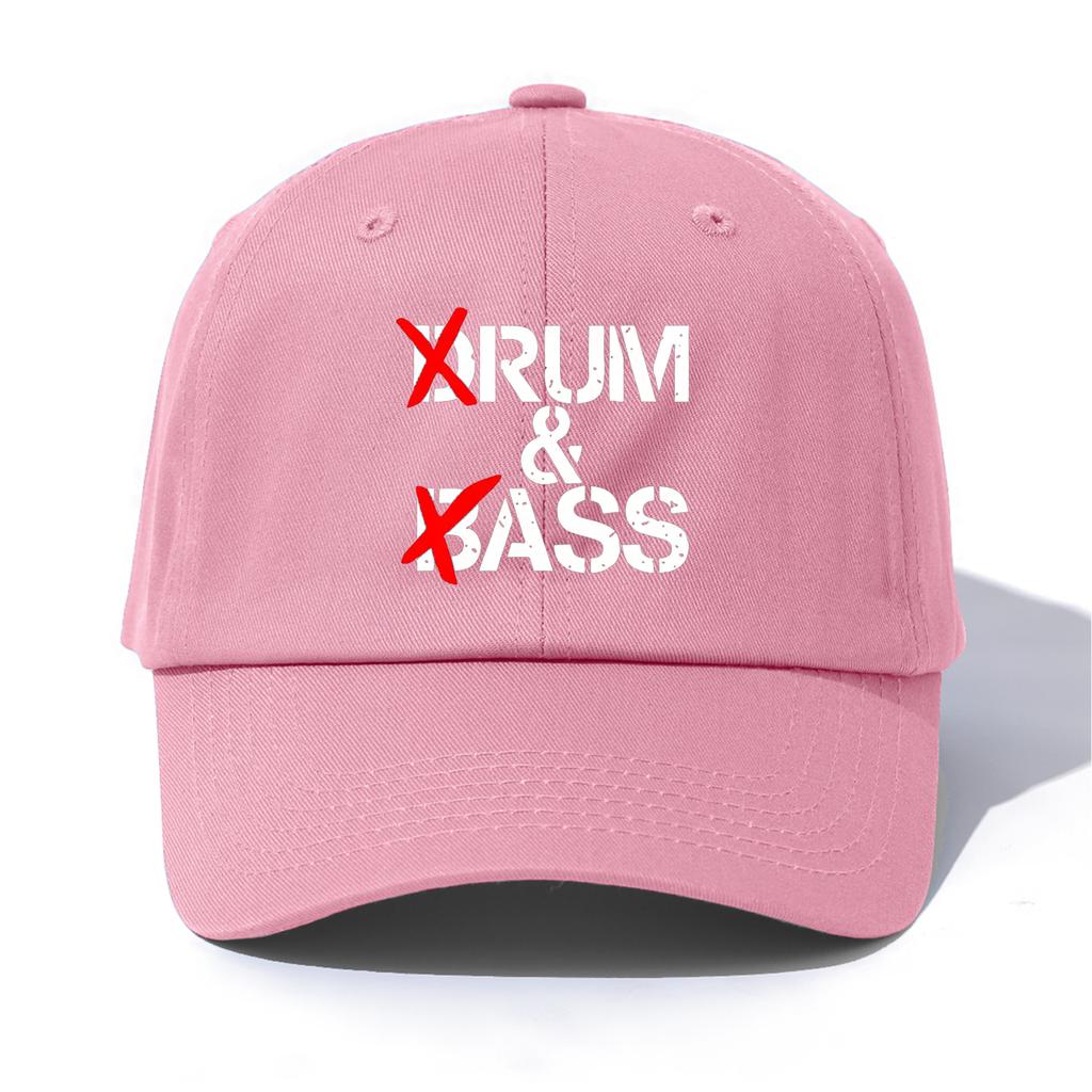 1 шт. Бейсболка с принтом Drum&Bass для взрослых, Минималистичный ретро-стиль, Повседневная, Мягкая, Регулируемая, Кепка-папа, Идеально в качестве подарка