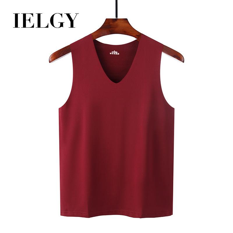 IELGY Мужской дышащий шелковый жилет для спорта и фитнеса