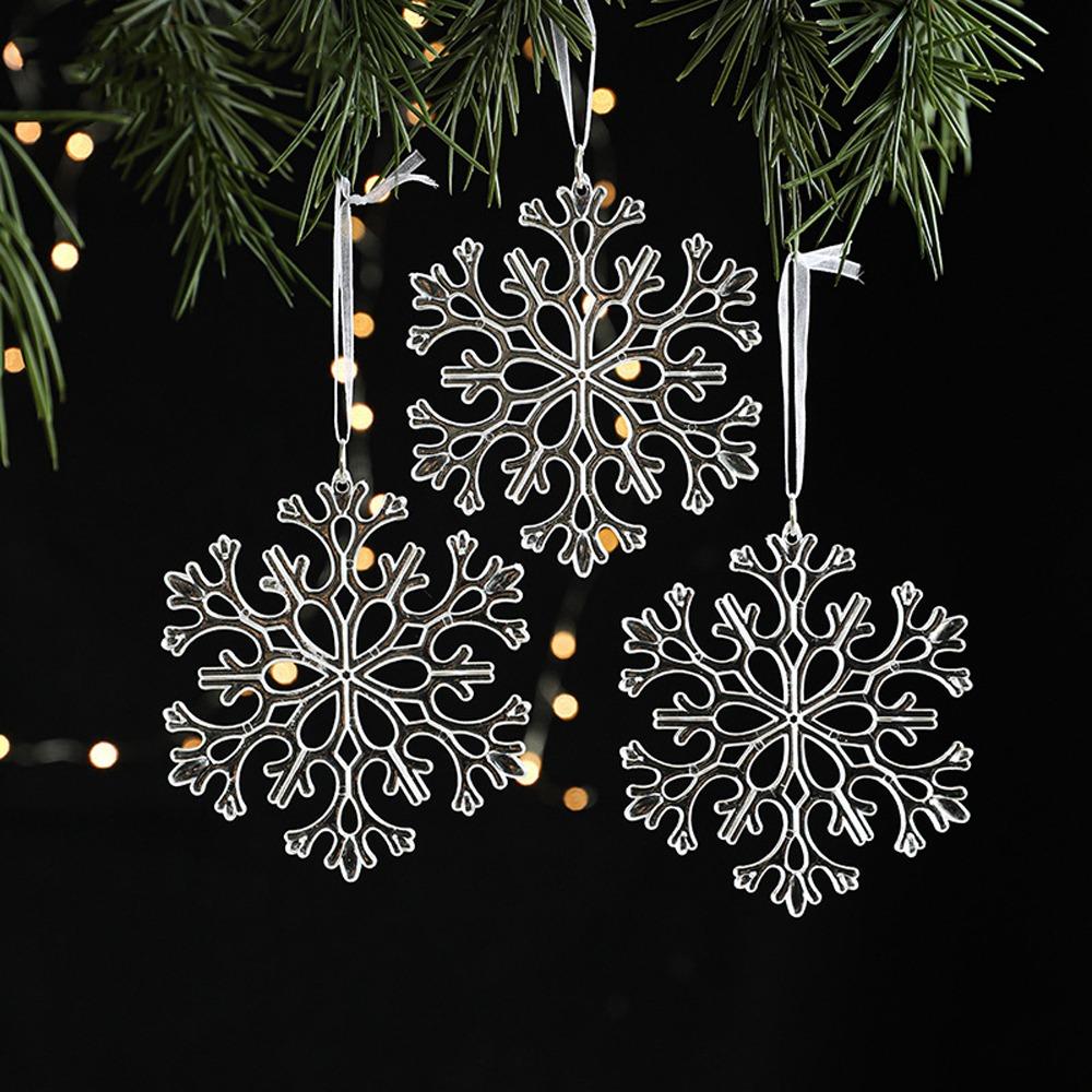 DIY Transparent Icicle Ornaments Acrylic Xmas Tree Ornaments Merry Christmas Decor