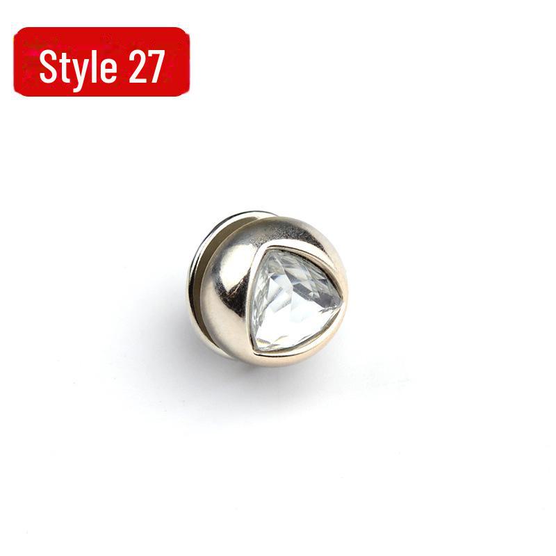 Anti-Exposure, Concealed, Removable and Sew-Free Pearl Shirt Brooch Buttons