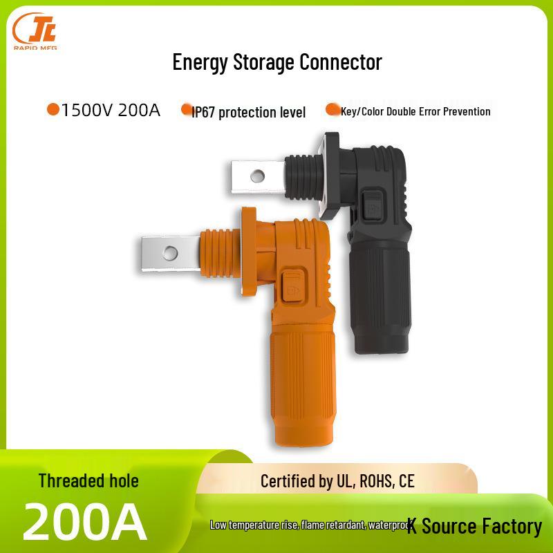 High Voltage Energy Storage Connector, 150A-200A: Dustproof, Low Temp. Rise, High Power & Current