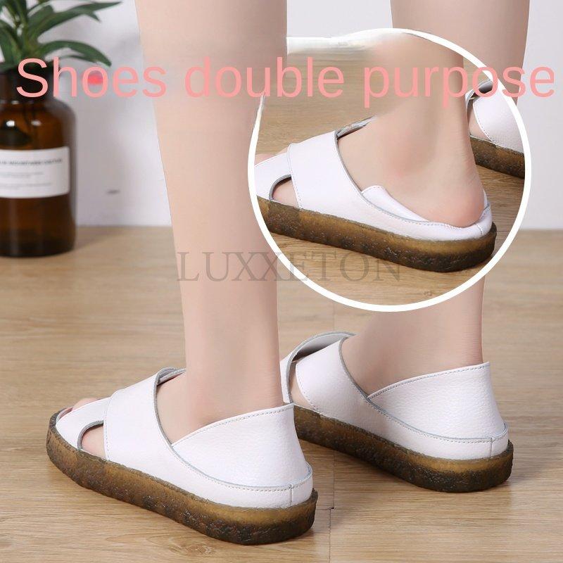 Большие размеры 35-44, женские сандалии из натуральной кожи с открытым носком, Sandalia Feminina, модные летние удобные туфли-оксфорды для женщин