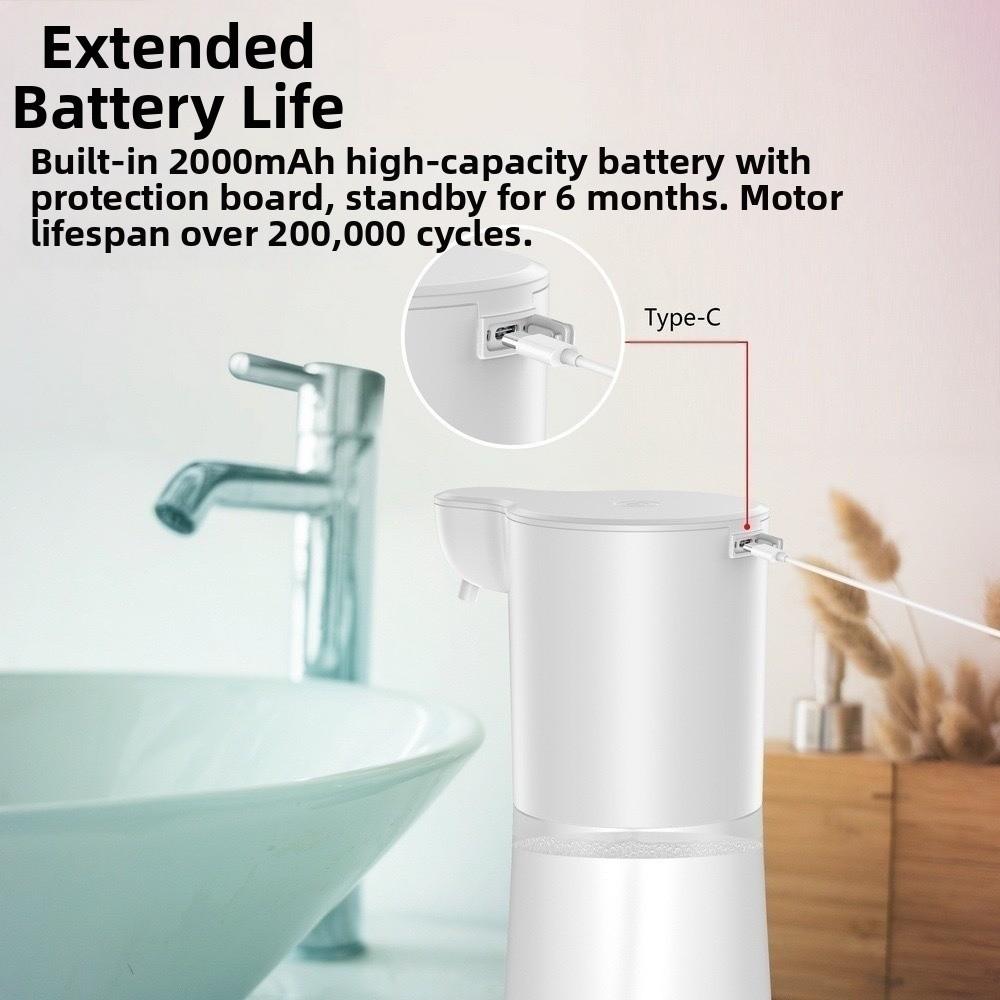 650ML Automatic Induction Hand Washer Adjustable Dispensing Foam /Gel Technology Smart Liquid Soap Dispenser Touchless