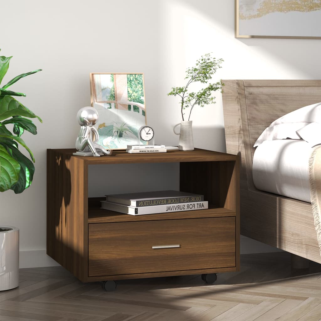  Stolik kawowy, brązowy dąb, 55x55x40 cm