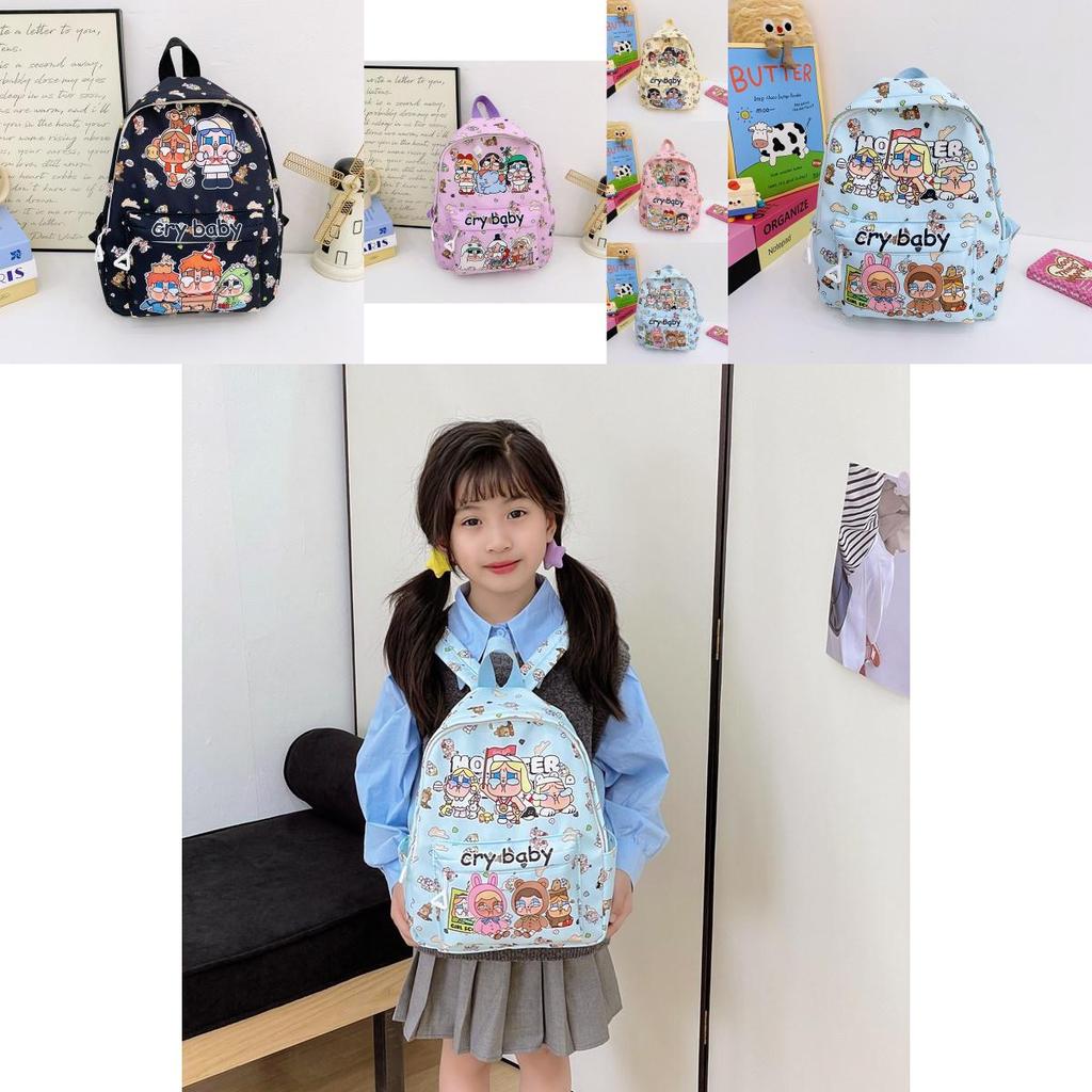 Adorable And Stylish Nylon Children's Backpack For School Featuring Lightweight Design And Fun Cartoon Patterns