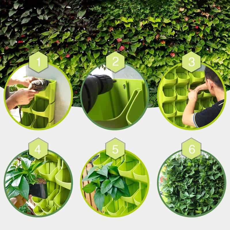 Durable Flower Pot Stackable Vertical Planter Wall Hanging Flowerpot For Garden Balcony Plant Home Decor Succulents Bonsai Pot